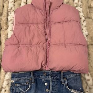 🦓SALE🦓Zara Pink Kids Puffer Vest size 9-10